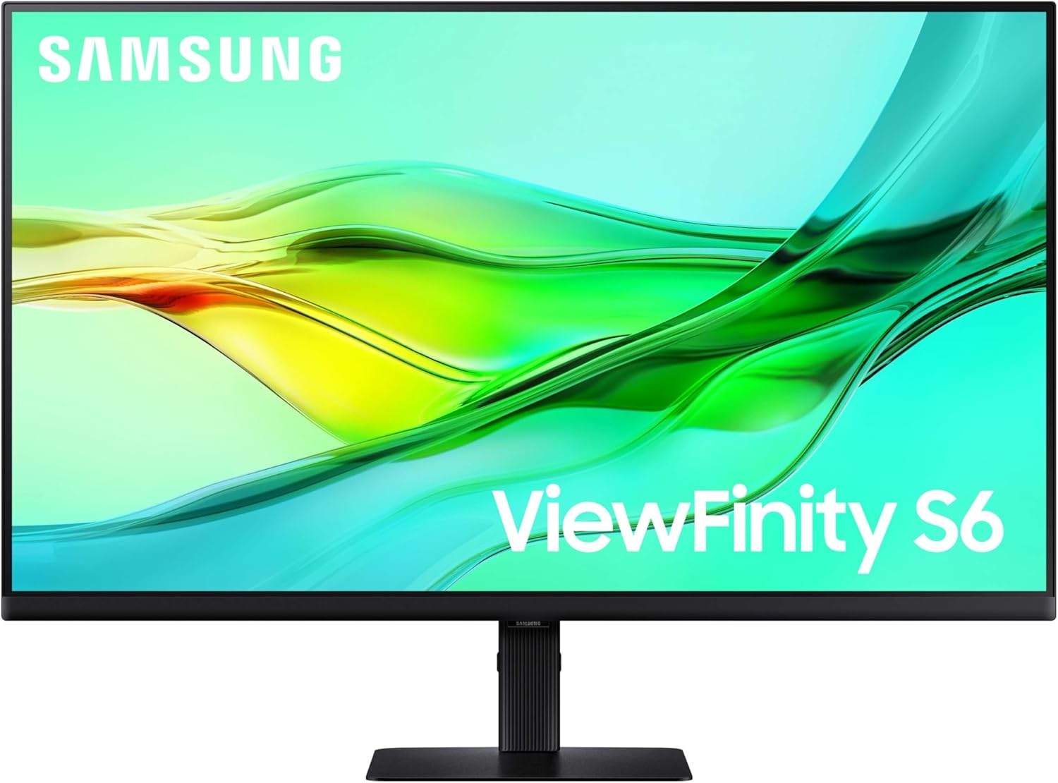 SAMSUNG 32″ ViewFinity S6 (S60UD) Series QHD High Resolution Computer Monitor, 100Hz, HDR10, USB-C, Built-in LAN Port, Daisy Chain Support, Easy Setup, Height Adjustable Stand, LS32D606UANXGO, 2024