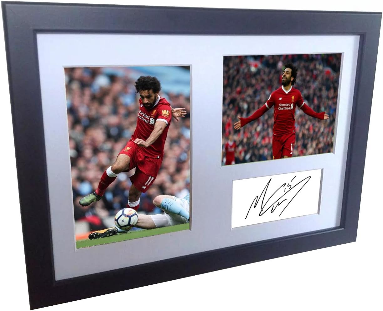 Mohamed Mo Salah 12×8 A4 Signed Liverpool FC – Autographed Photo Photograph Picture Frame Gift Soccer