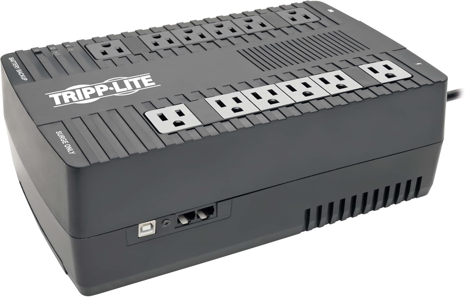 Tripp Lite 900VA Small UPS Battery Backup Surge Protector, AVR Automatic Voltage Regulation, 12-Outlets, Sine Wave, Mini UPS, TV & Computer UPS, 3-Year Warranty & $100,000 Insurance (AVR900U)