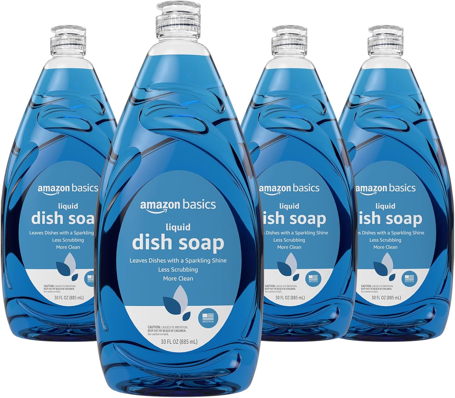 Amazon Basics Dish Soap, Fresh Scent, 30 fl oz, Pack of 4