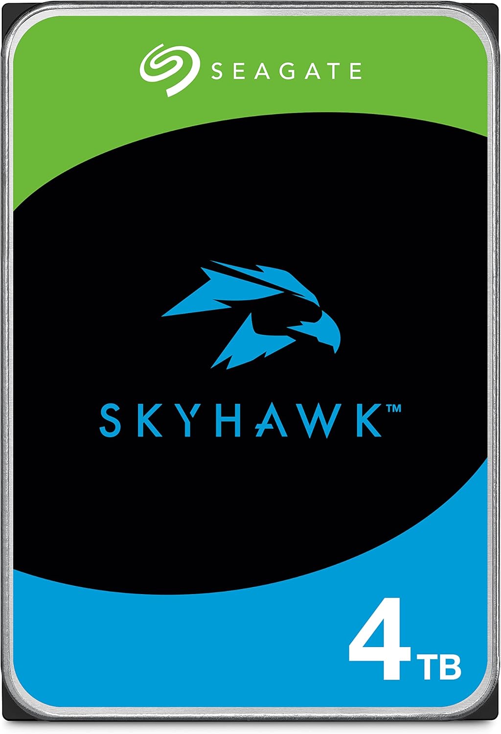 SEAGATE ST4000VX007 Skyhawk 4TB Surveillance Hard SATA 6Gb/s 64MB Cache 3.5-Inch Internal Drive-Frustration Free Packaging (ST4000VXZ07) Mechanical Hard Disk