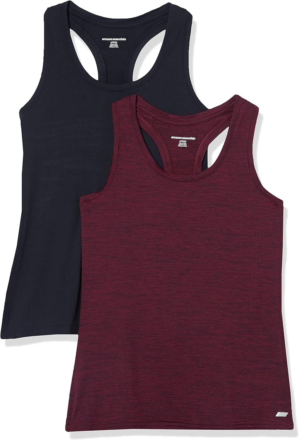 Amazon Essentials Women’s Tech Stretch Racerback Tank Top (Available in Plus Size), Multipacks