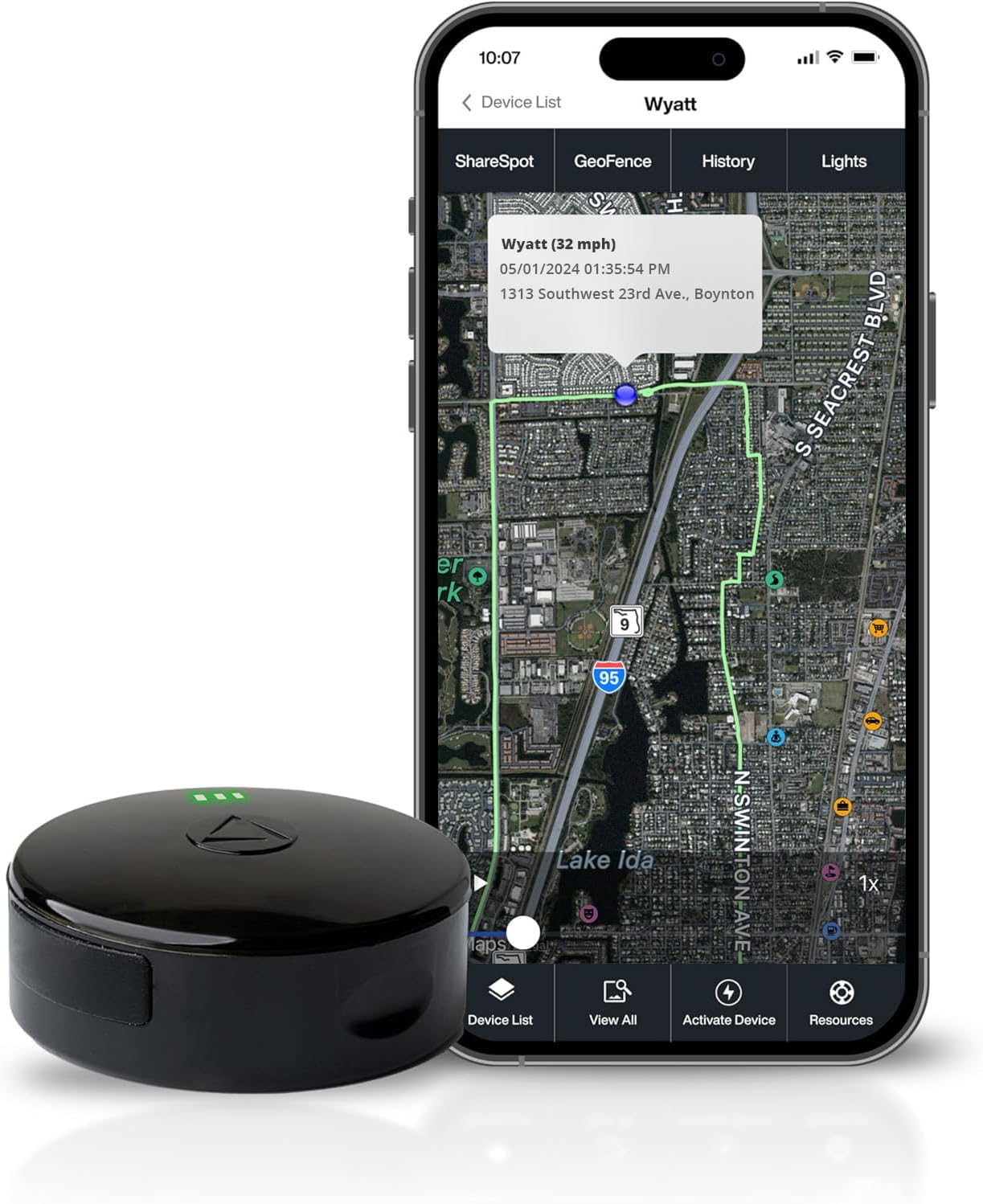 LandAirSea 54 GPS Tracker – Made in the USA from Domestic & Imported Parts. Long Battery, Magnetic, Waterproof, Global Tracking. Subscription Required