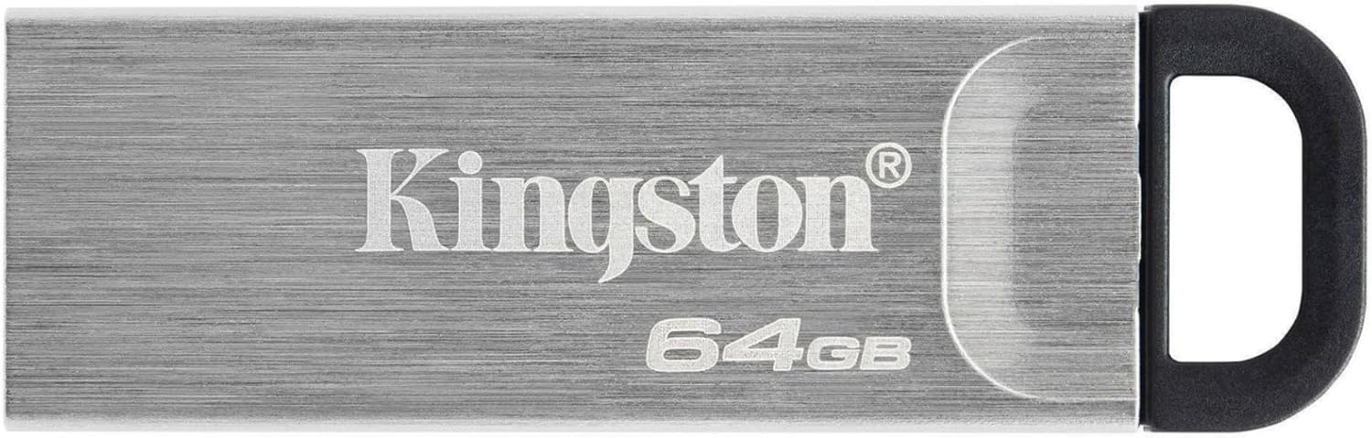 Kingston DataTraveler Kyson 64GB High Performance USB 3.2 Metal Flash Drive | Speeds up to 200MB/s | DTKN/64GB