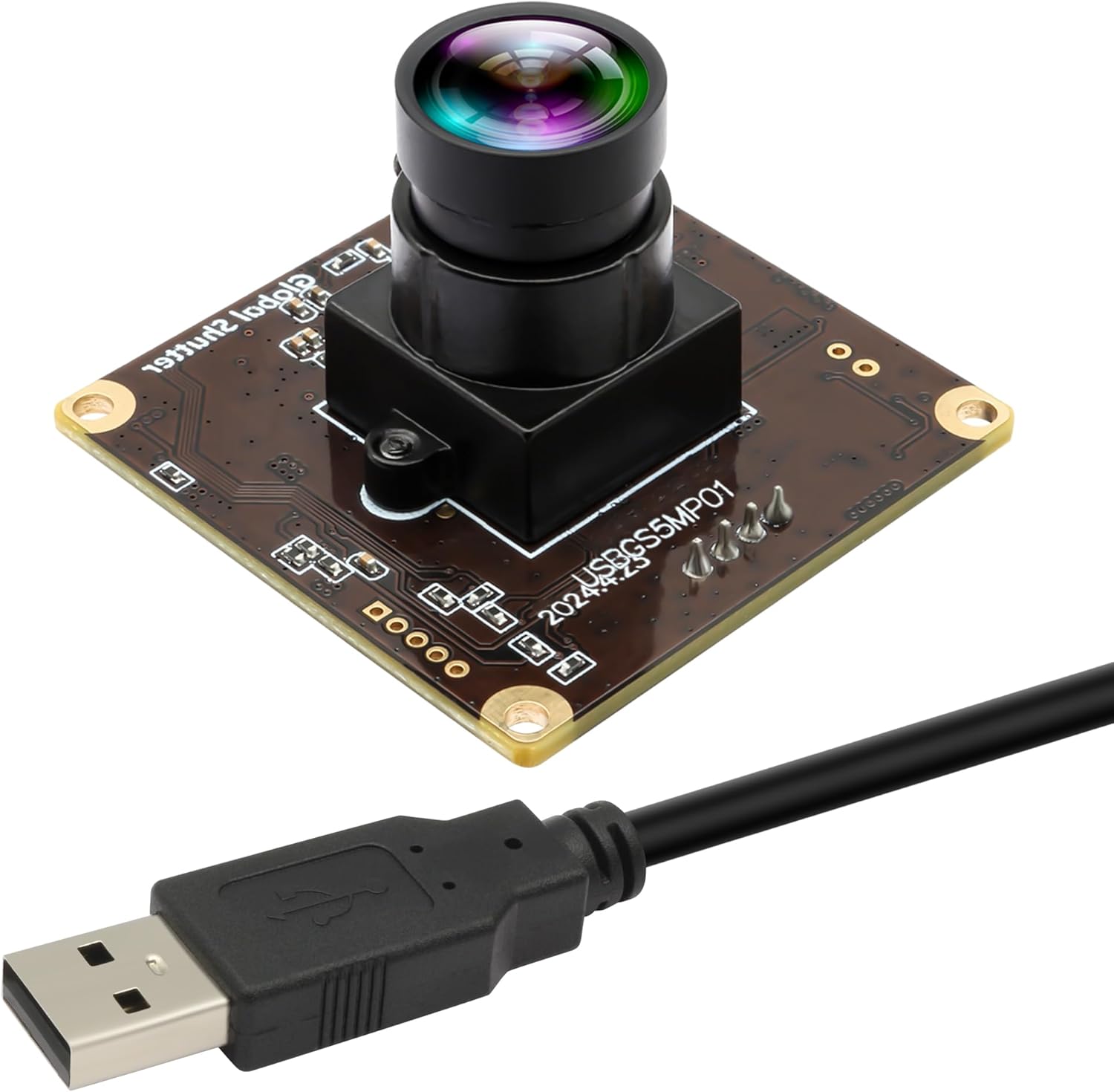 USB Camera Global Shutter 50fps High Speed USB Camera Module for Computer Wide Angle No Distortion Lightburn Camera Laser Engraver PC Camera for Motion Capture Face Recognition Codes Scanning