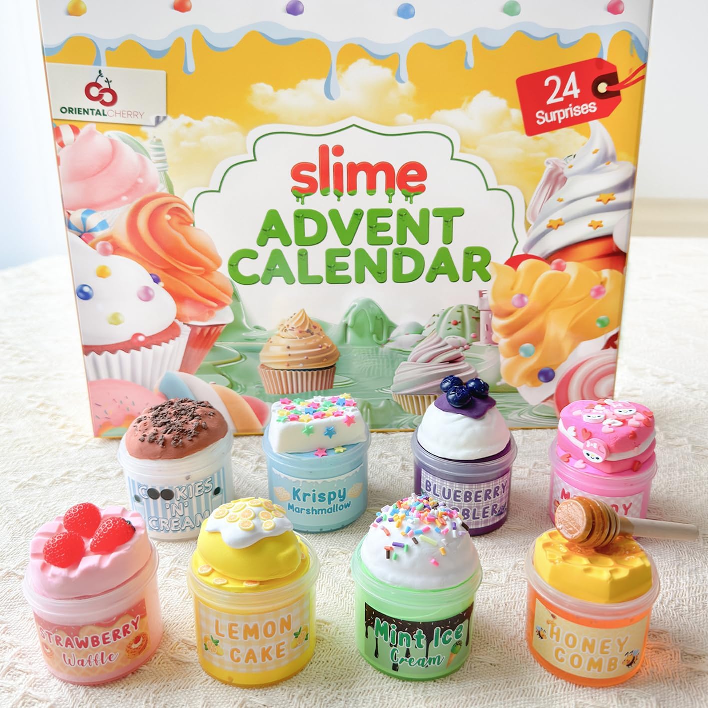 Advent Calendar 2024 – Christmas Countdown Calendars 24 Days of Surprises with DIY Clay Slime and Toys Kit Funny Gifts for Toddler Kids Teens Girls Boys 4 5 6 7 8 9 10 11 12 Year Old