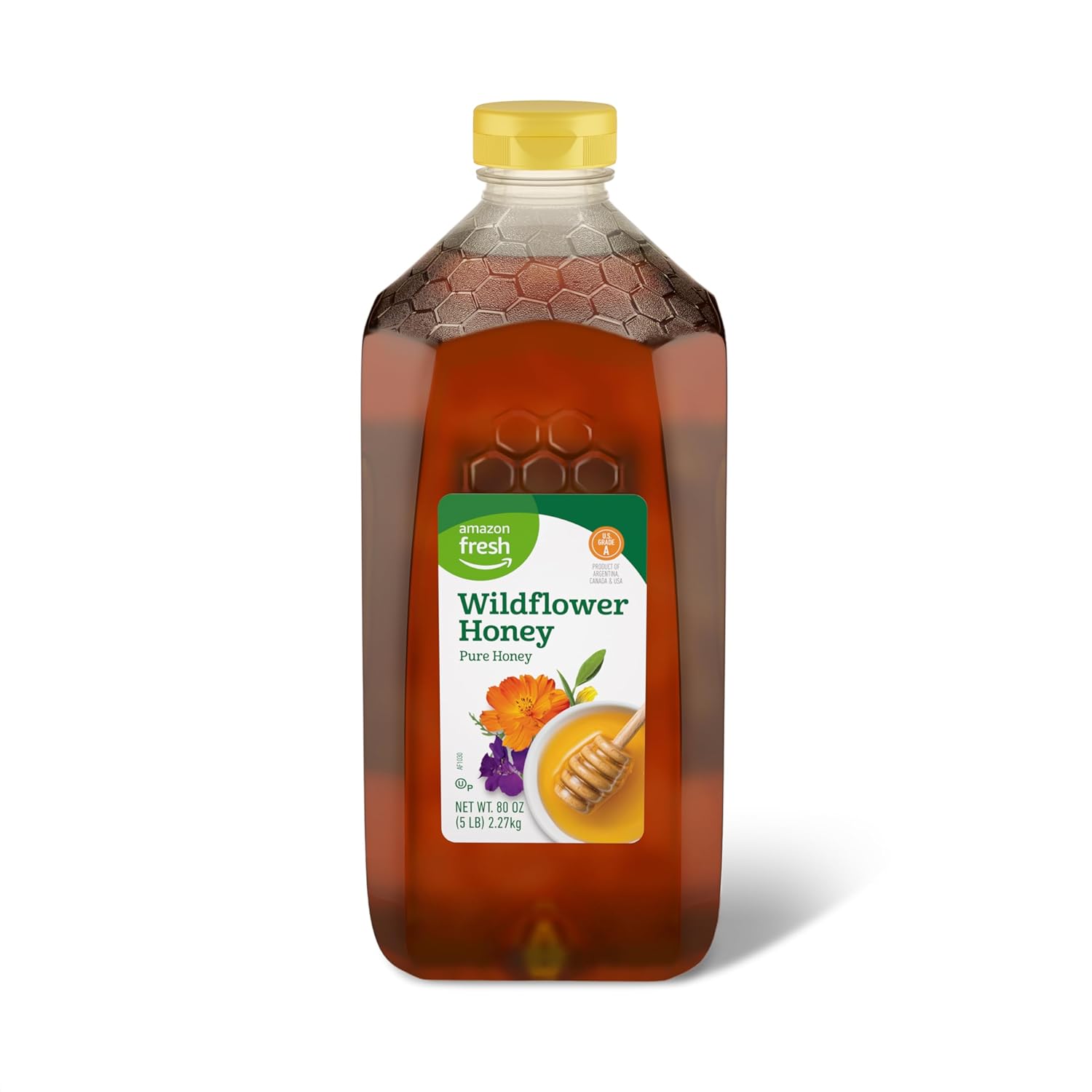 Amazon Fresh, Wildflower Honey, 80 Oz (Previously Happy Belly, Packaging May Vary)