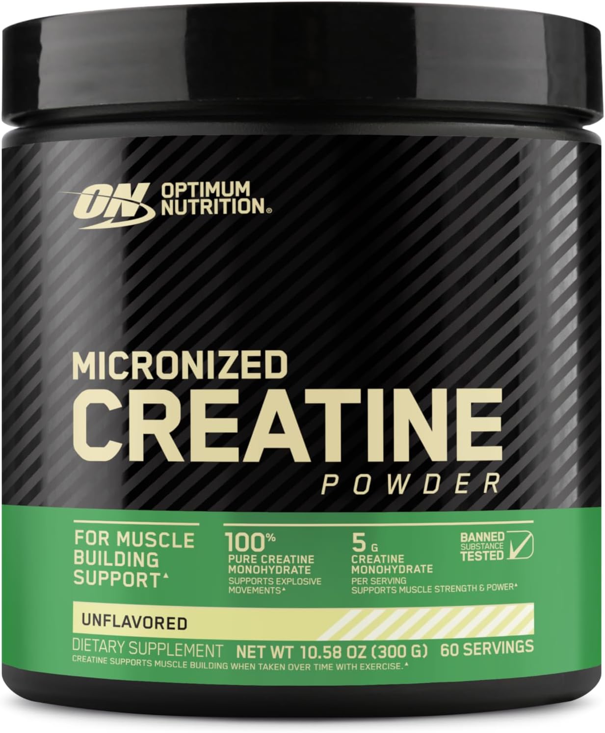 Optimum Nutrition Micronized Creatine Monohydrate Powder, Unflavored, Keto Friendly, 60 Servings (Packaging May Vary)