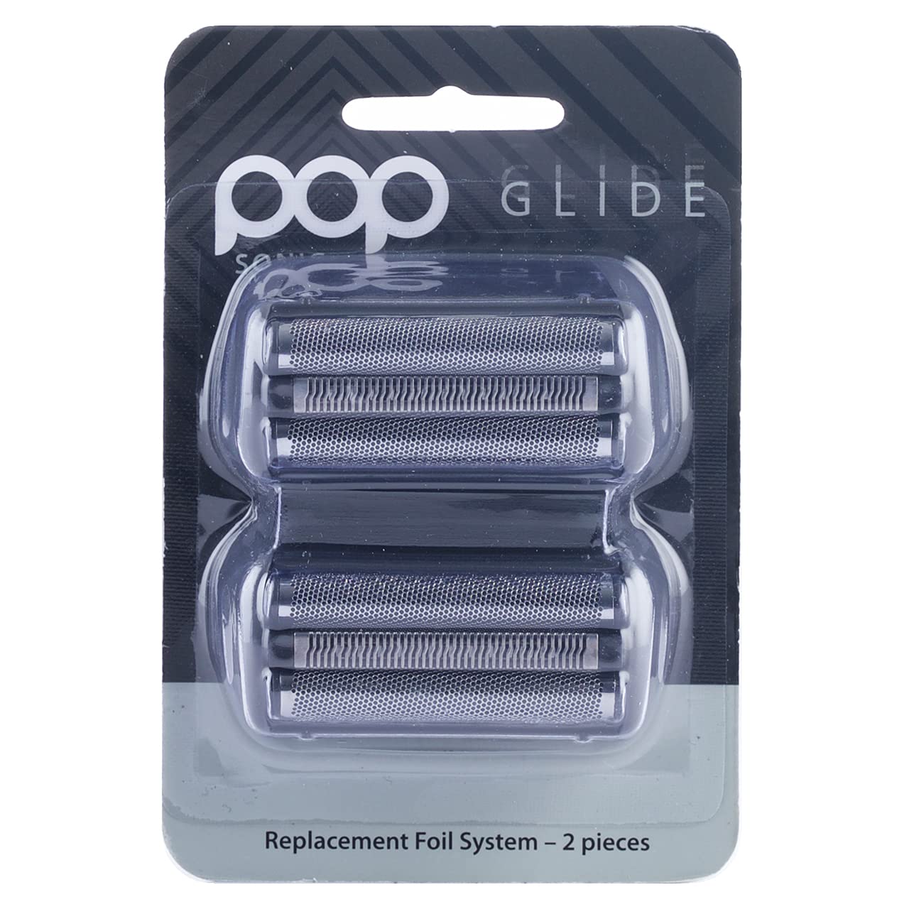 Pop Sonic Glide Shaver Replacement Foil Heads – Silver – Set of 2