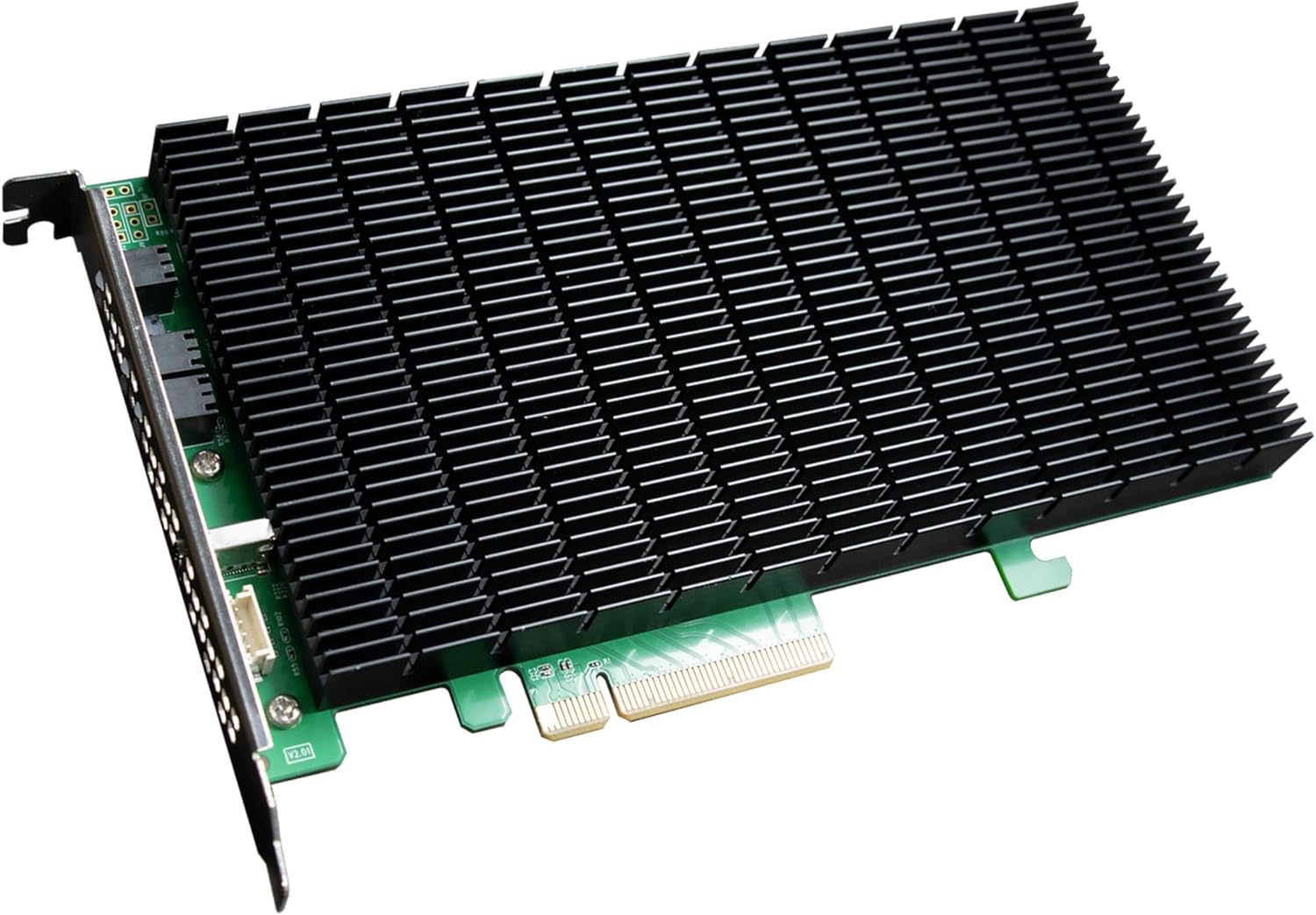 HighPoint Technologies 4-Port M.2 SSD6204A NVMe Boot RAID Controller for VMware ESXi & Virtualization Systems, Green