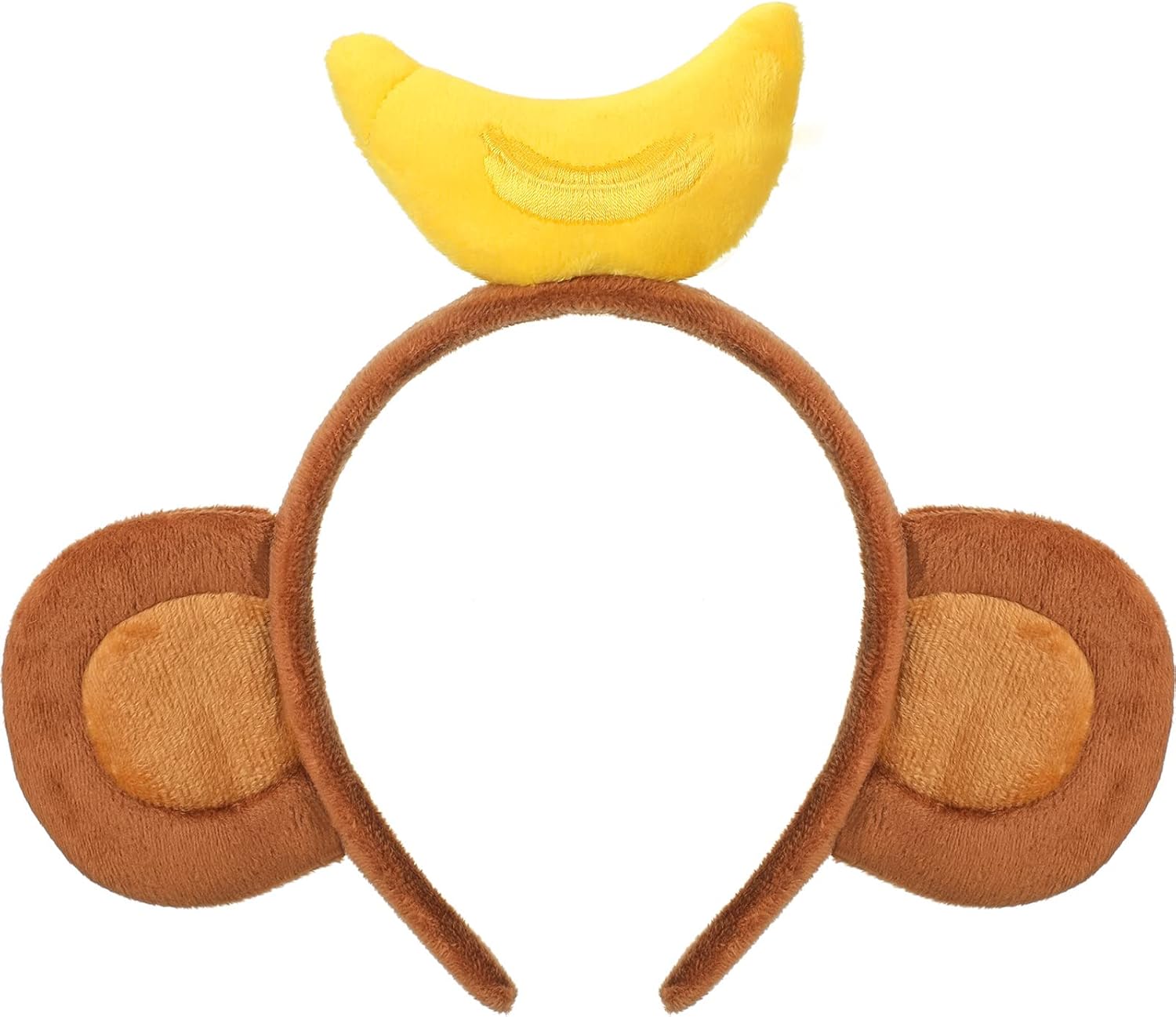 Monkey Ears with Banana Headband Easter Monkey Ears Costume Accessories Kids Animal Ears Headband for Halloween Jungle Safari Party