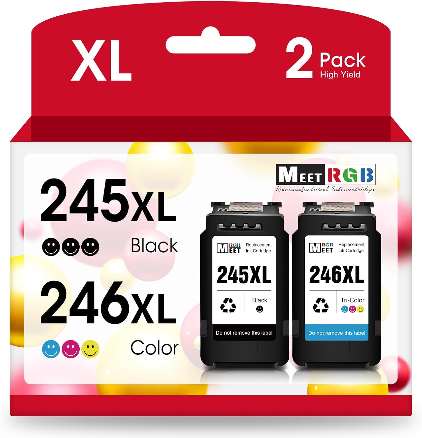 remanufactured Replacement for 245XL and 246XL Ink Cartridge Canon PG-245 CL-246 for Pixma iP2820 MX490 MX492 MG2520 MG2920 MG3029 MG3020 MG2420 TS3420 TS3120 TS3129 TS3320 TS3329 TR4520 MX492