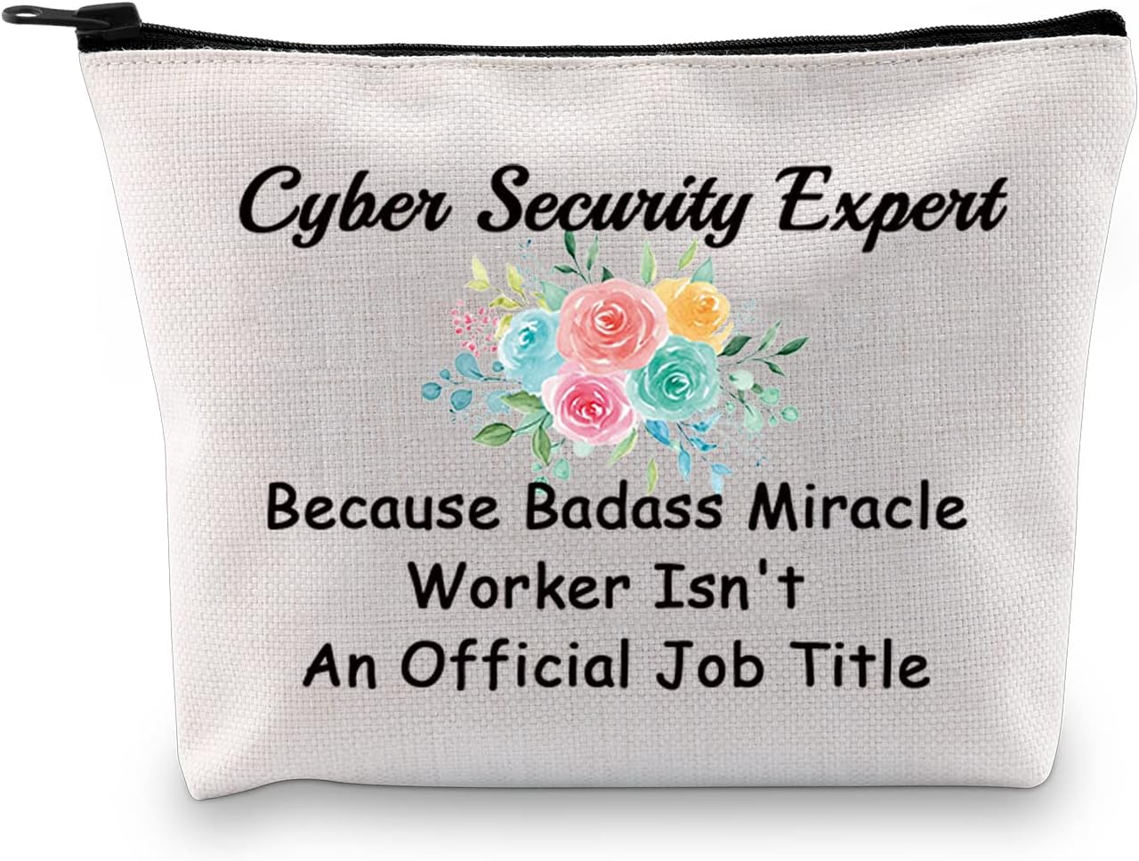 JXGZSO Computer Security Expert Makeup Bag Funny Cyber Security Ethical Gifts Cyber Hacker Cosmetic Bag Cybersecurity Bag