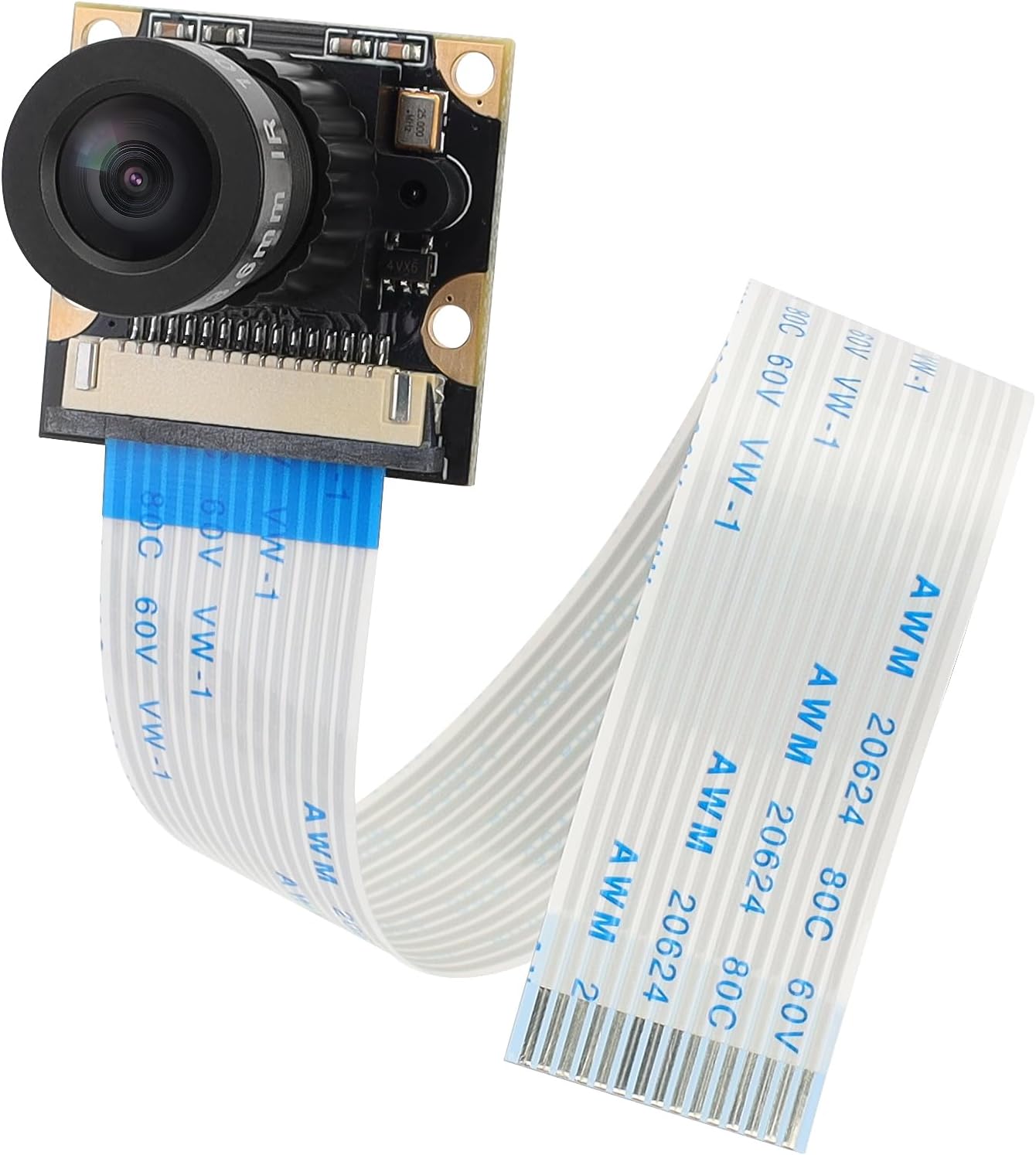 MakerFocus Raspberry Pi 4B Camera Module OV5647 1080P 5 Megapixels Night Vision Adjustable Focus 75° FOV Webcam Compatible with Raspberry Pi 4B/3B+/3B/2B