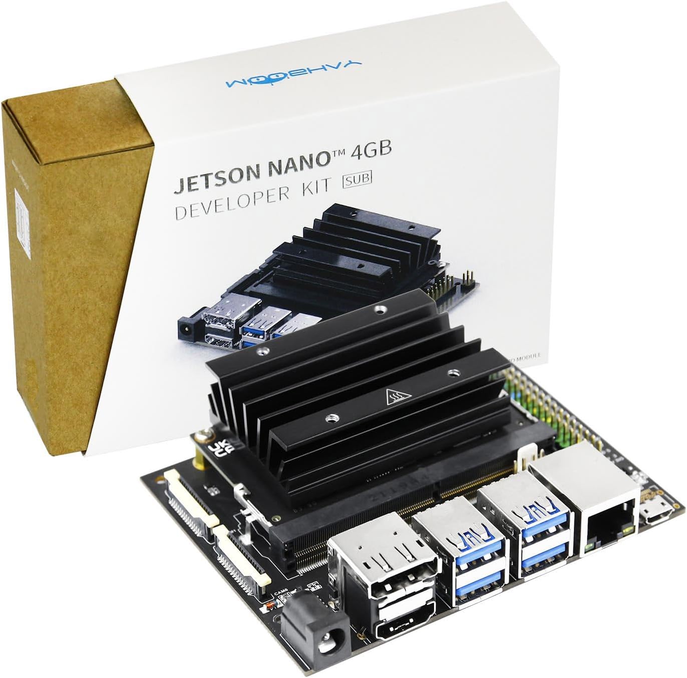 Yahboom Jetson Nano 4GB SUB Developer Kit Suitable for AI Electronic Projects, Mechanical Engineers Ubuntu18.04 (Nano SUB, Separate Board)