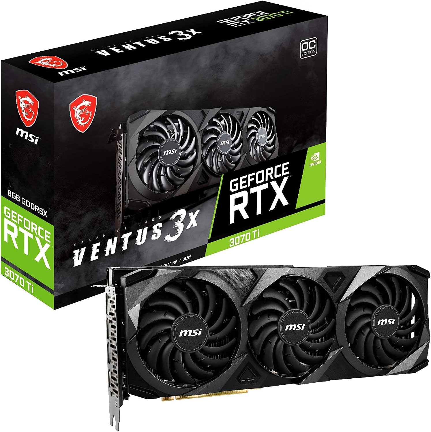 MSI Gaming GeForce RTX 3070 Ti 8GB GDRR6X Ventus 3X – Computer Graphics Card 256-Bit HDMI/DP Nvlink, Tri-Frozr 2 Ampere Architecture OC, NVIDIA GPU Video Card (Renewed)