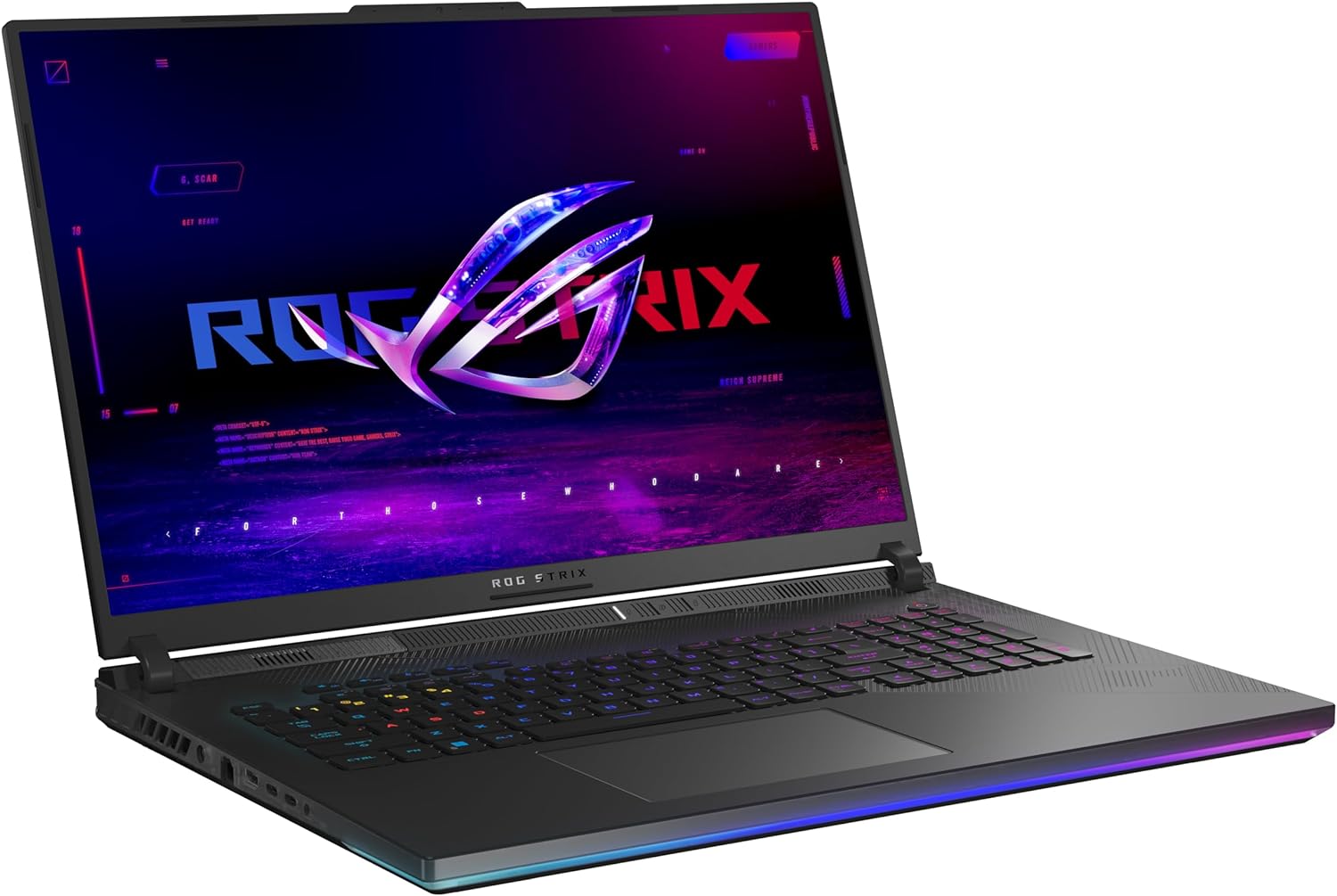 ASUS ROG Strix Scar 18 (2024) Gaming Laptop, 18” Nebula HDR 16:10 QHD 240Hz/3ms, GeForce RTX 4090, Intel® Core i9-14900HX, 32GB DDR5-5600, 2TB PCIe SSD, Wi-Fi 6E, Windows 11 Pro, G834JYR-XS97