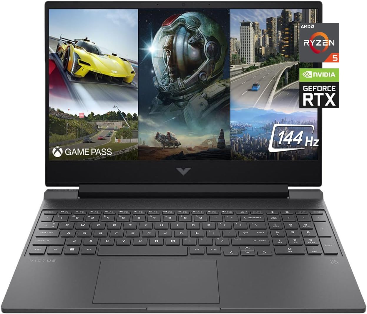 HP Victus 15.6″ FHD (1920 x 1080) 144Hz Gaming Laptop | AMD Ryzen 5 7535HS | NVIDIA GeForce RTX 2050 | 32GB RAM DDR5| 2TB SSD | Backlit Keyboard | Windows 11 | Mica Silver | W/GaLiMu