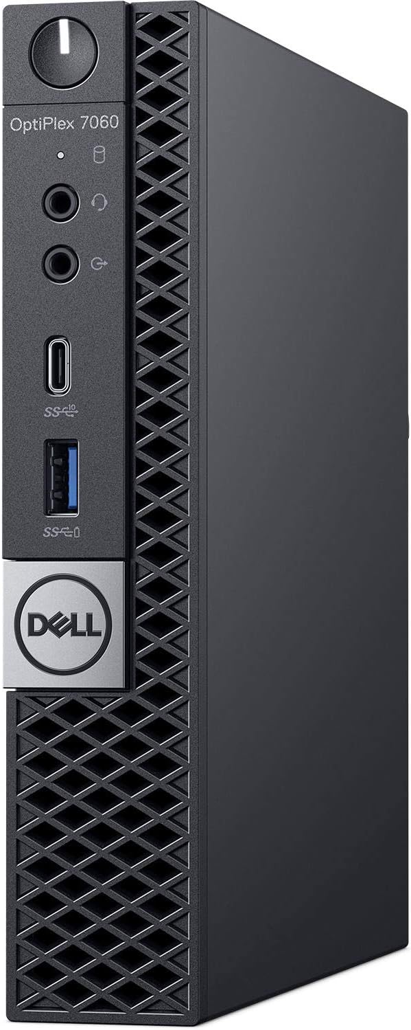 Dell Optiplex 7060 Micro Form Factor Desktop, Intel 6-Core i7 8700T 2.4Ghz, 32GB DDR4, 1TB NVMe M.2 SSD, USB Type C, Windows 10 (Renewed)