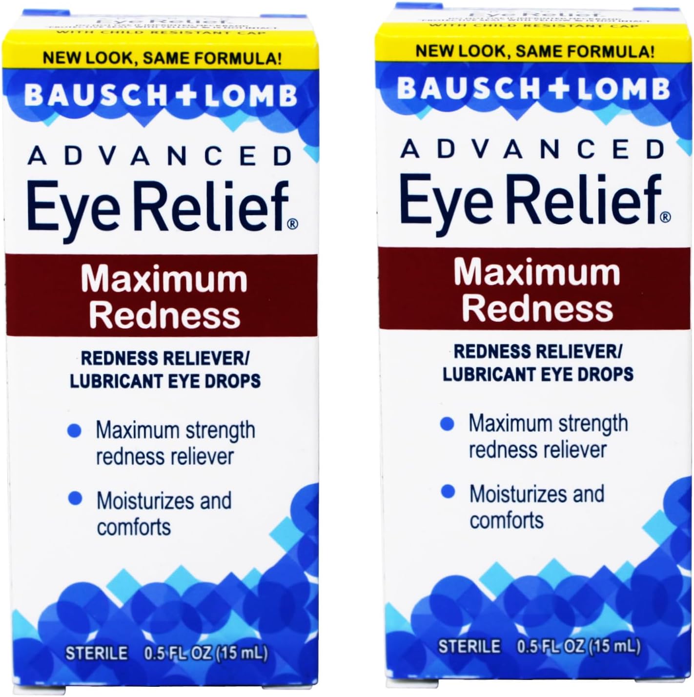 Bausch & Lomb Advanced Eye Relief Redness Maximum Relief Drops – 2 pk.