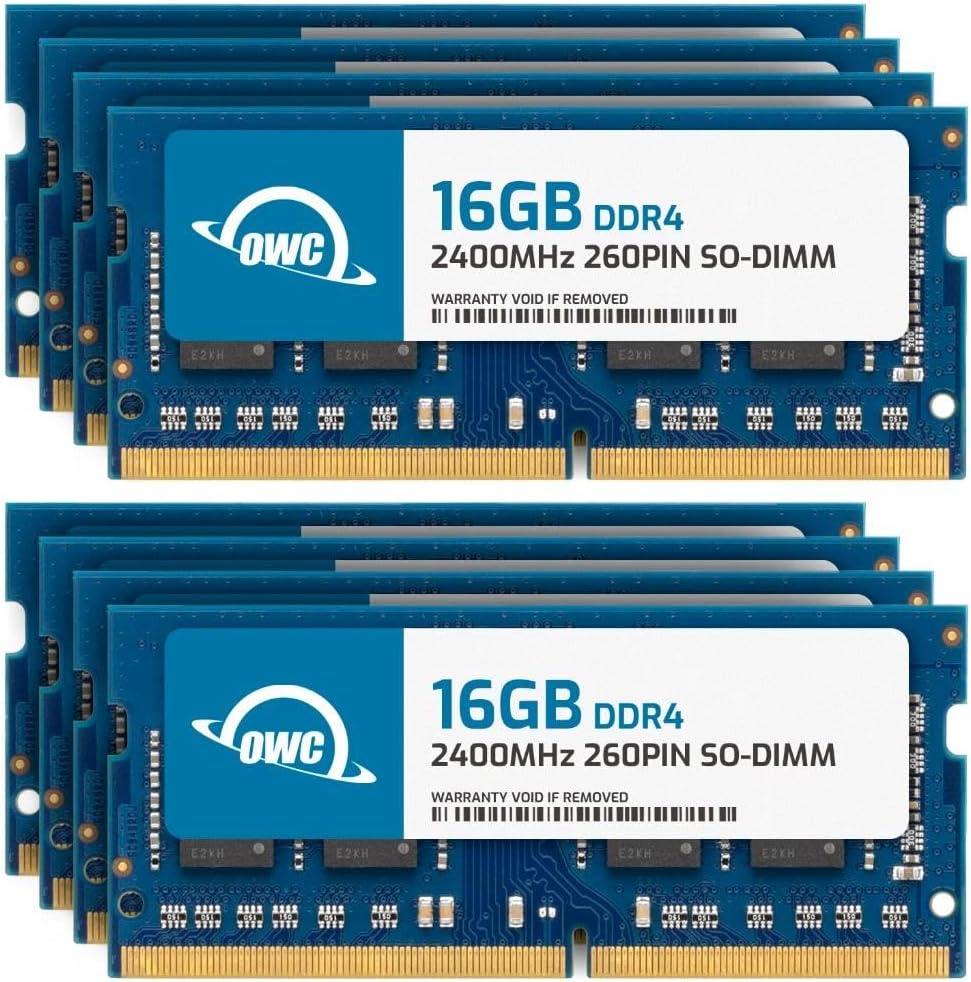 OWC 128GB (8x16GB) DDR4 2400MHZ PC4-19200 CL17 2RX8 Non-ECC SODIMM 1.2V 260-pin Laptop Notebook Memory RAM Upgrade Module