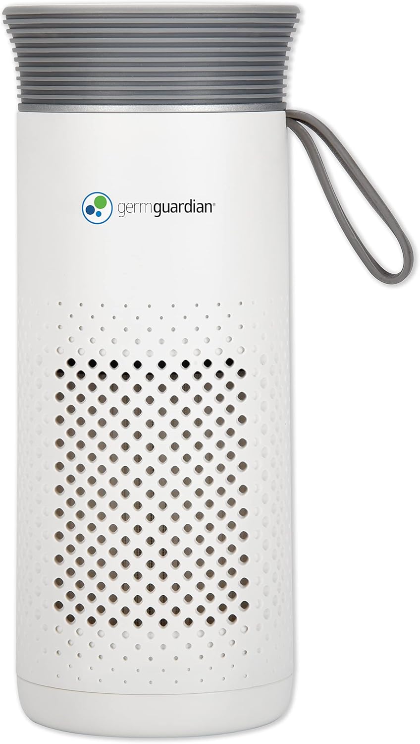 GermGuardian Portable Allergen Air Purifier for Small Spaces with USB Cable, Captures Dust, Pollens, Mold Spores, UV-C Light Helps Reduce Germs, 7” White, AC085