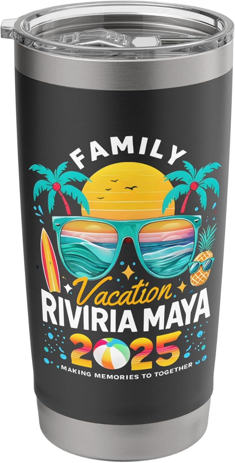 Family Cruise Squad Family Vacation Riviera Maya 2025 Stainless Steel Insulated Tumbler