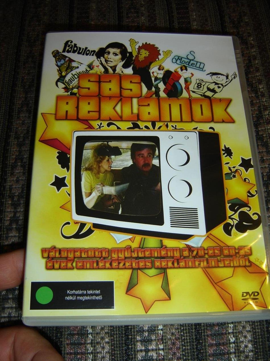 Sas Reklámok Válogatott gyűjtemény a 70-es 80-as évek emlékezetes reklámjaiból [DVD Region 2 PAL] Audio: Hungarian / Hello Leo / Fabulon / Libero / Agi Van? / Magyarorszag Reklamfimjei