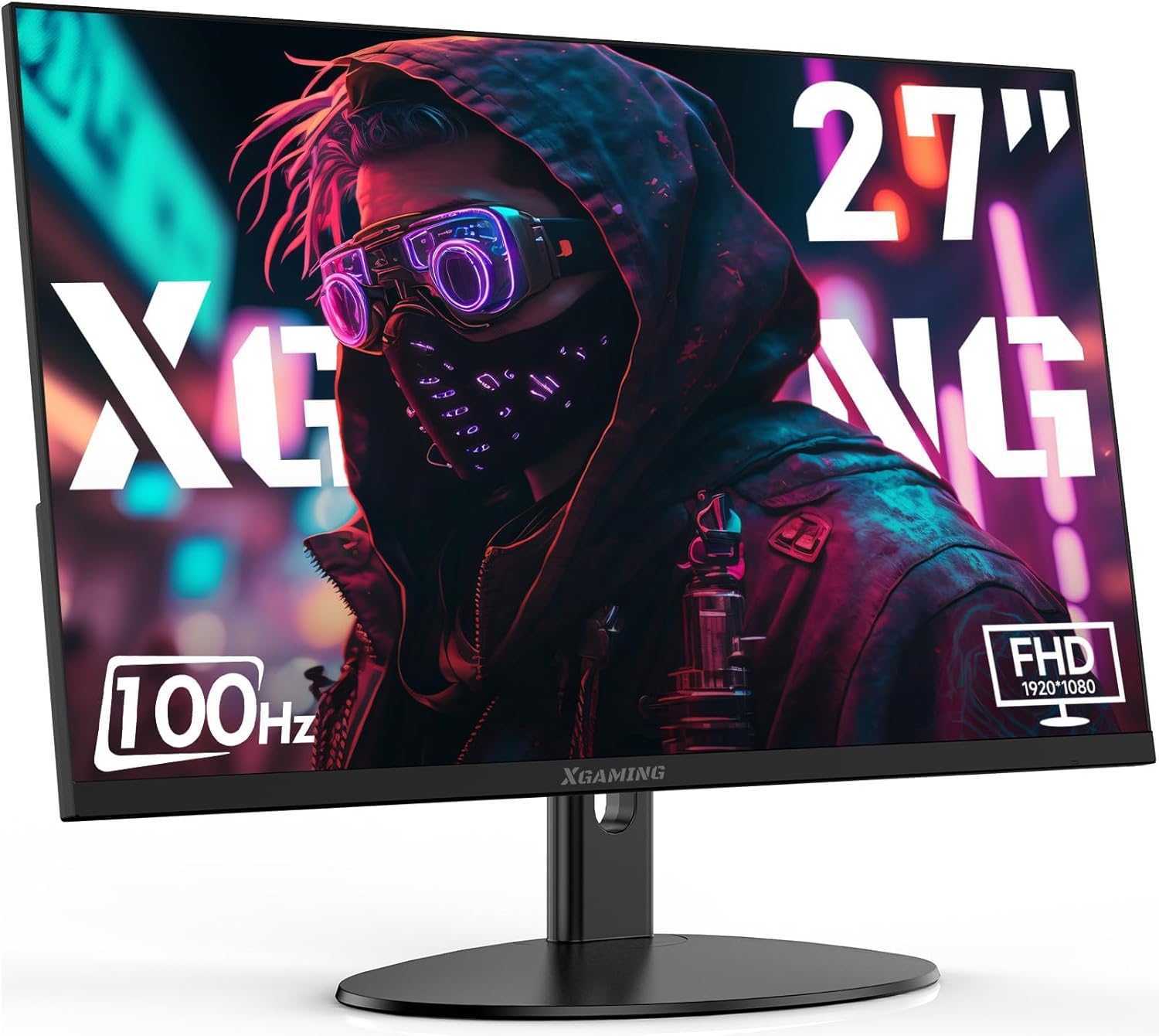 27 Inch Gaming Monitor, 1080P Ultra Thin Frameless Computer Monitor 100Hz, 99% sRGB, Low Blue Light, HDMI VGA Gamer FHD Monitor Supports VESA, Dual Speakers, Tilt Adjustable