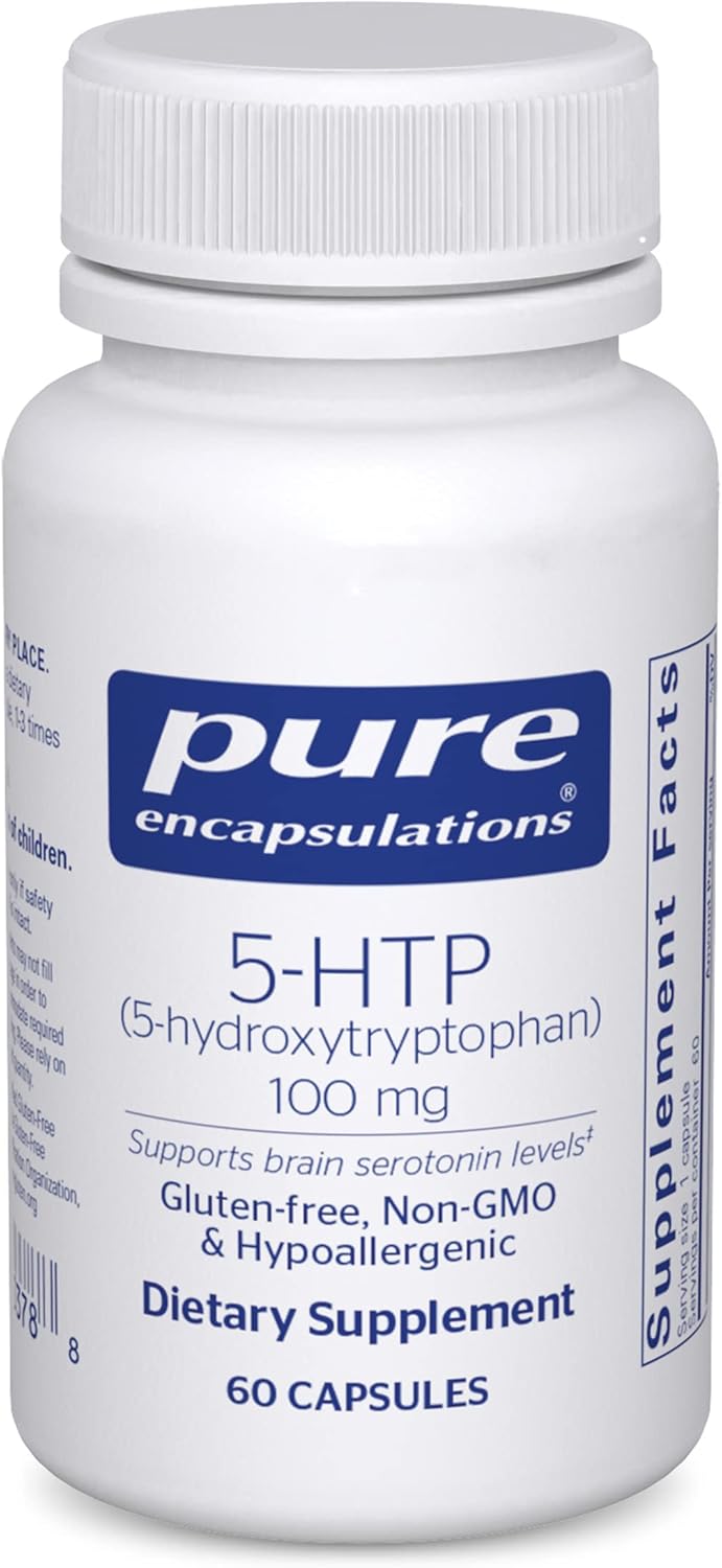 Pure Encapsulations 5-HTP 100 mg – Brain Health, Sleep Regulation & Appetite Support* – 5-Hydroxytryptophan – Gluten Free & Non-GMO – 60 Capsules