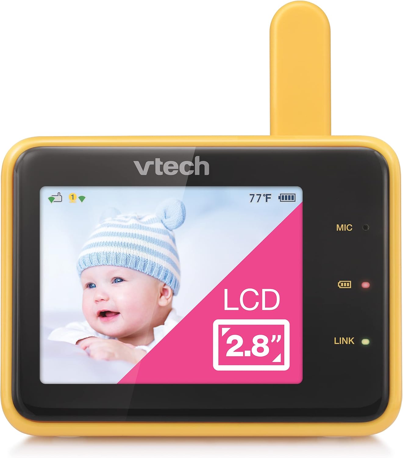 VTech RM2701 2.8″ Accessory Baby Monitor Viewer (Requires RM9751 WiFi Camera to operate) Remote Monitoring, Night Light, Soothing Sounds & Lullabies, Two-way Intercom, Temperature Sensor, Night Vision