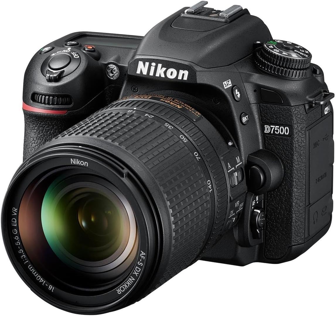 Nikon D7500 DSLR with AF-S DX NIKKOR 18-140mm f/3.5-5.6G ED VR Lens