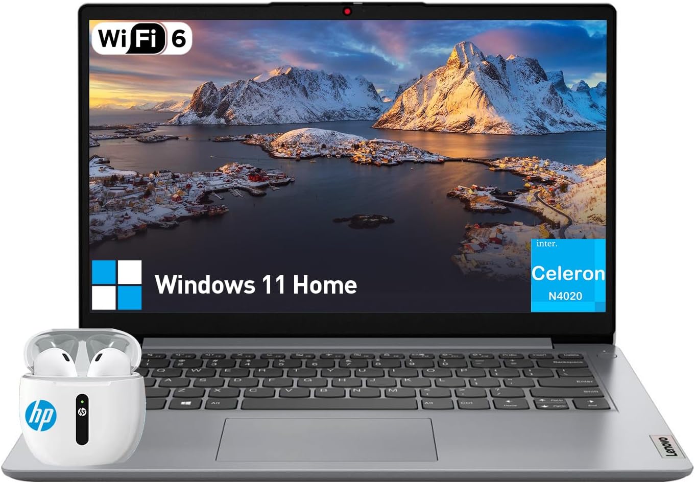 Lenovo Ideapad 14 inch Laptop Computer, Thin Light PC Laptop 14 College Students, Intel Celeron Notebook, 4GB RAM 576GB(64GB eMMC+512GB SD Card), Windows 11, Camera, Long Battery Life