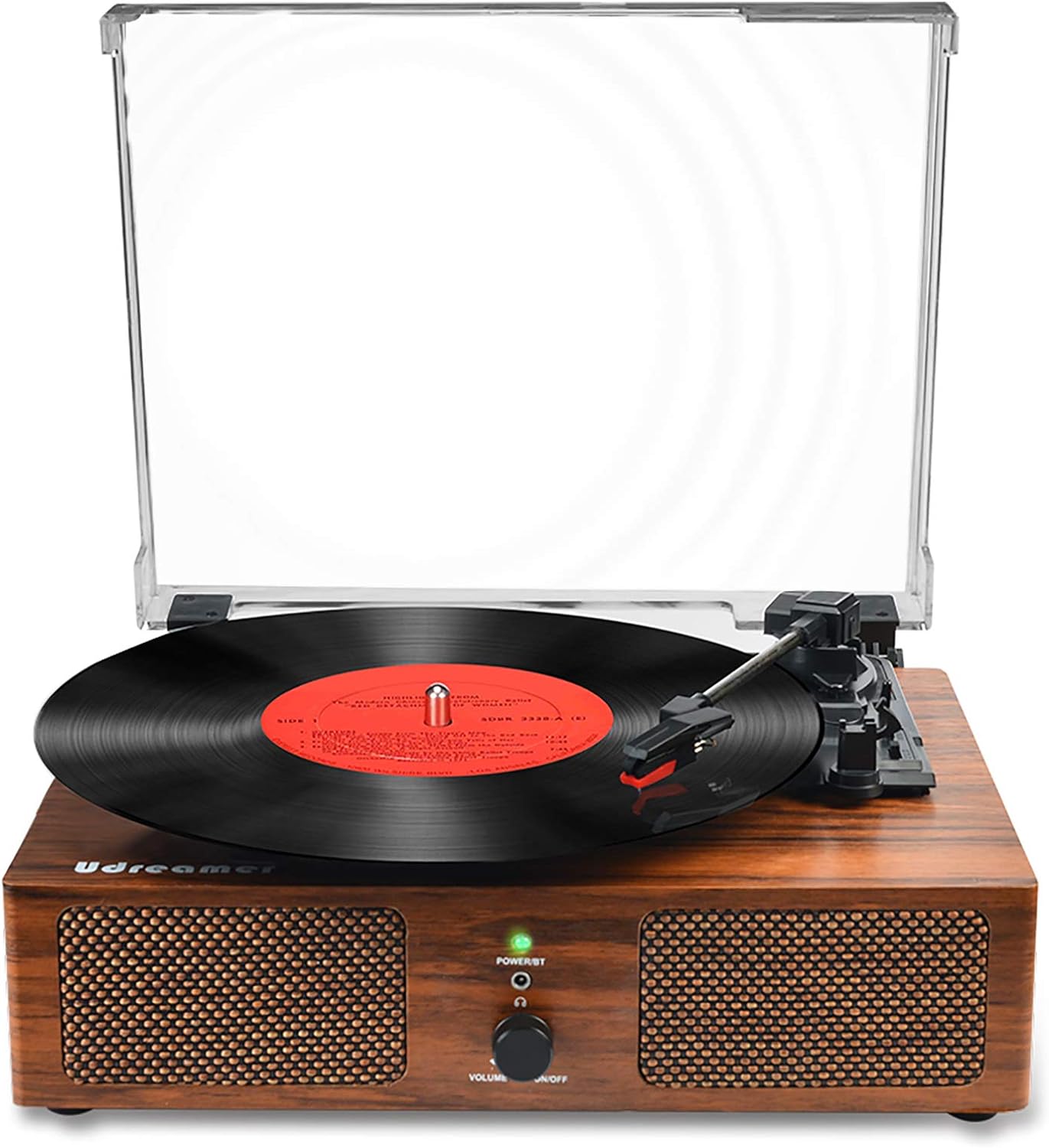 Vinyl Record Player Wireless Turntable with Built-in Speakers and USB Belt-Driven Vintage Phonograph Record Player 3 Speed for Entertainment and Home Decoration