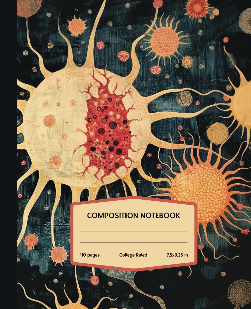 Composition Notebook College Ruled: Science Lab Composition Notebook | Vintage Microbiology and Biology Journal for Research and Study | 110 Pages | 7.5×9.25in