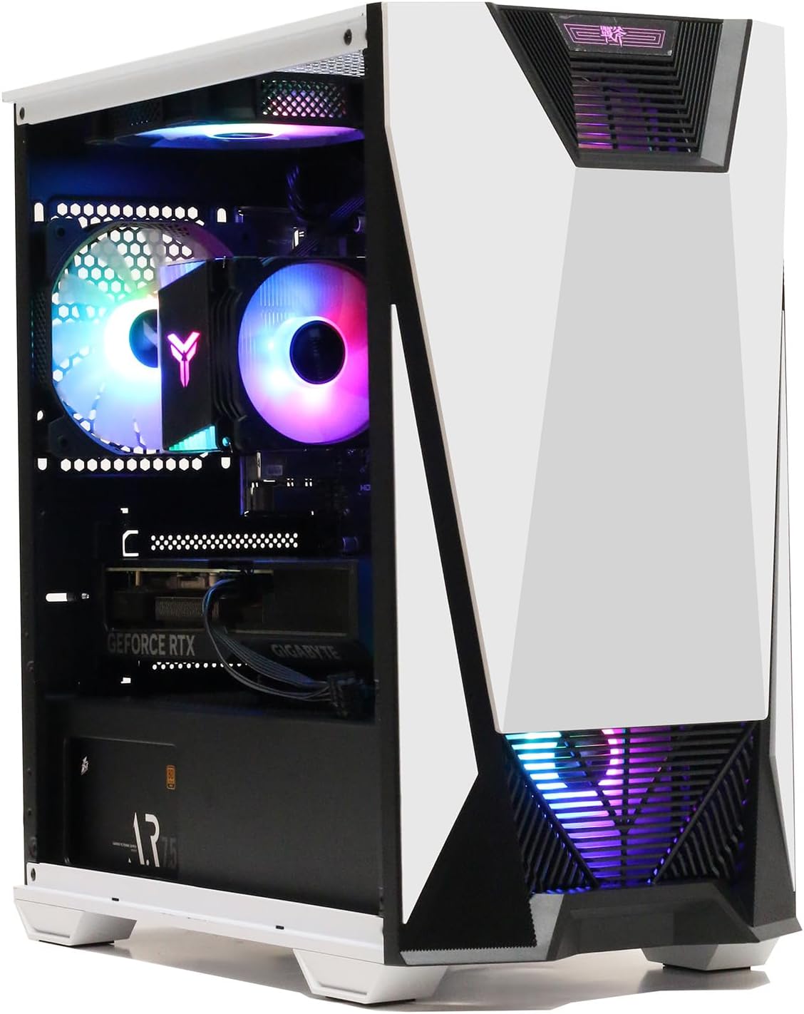 MXZ Gaming PC Computer R5 7500F, RTX4060, 16G DDR5, NVME 1 T, B650,6RGB Fans,Windows 11 Pro Ready to use, Gamer Desktop Computer(R5 7500F| RTX4060)