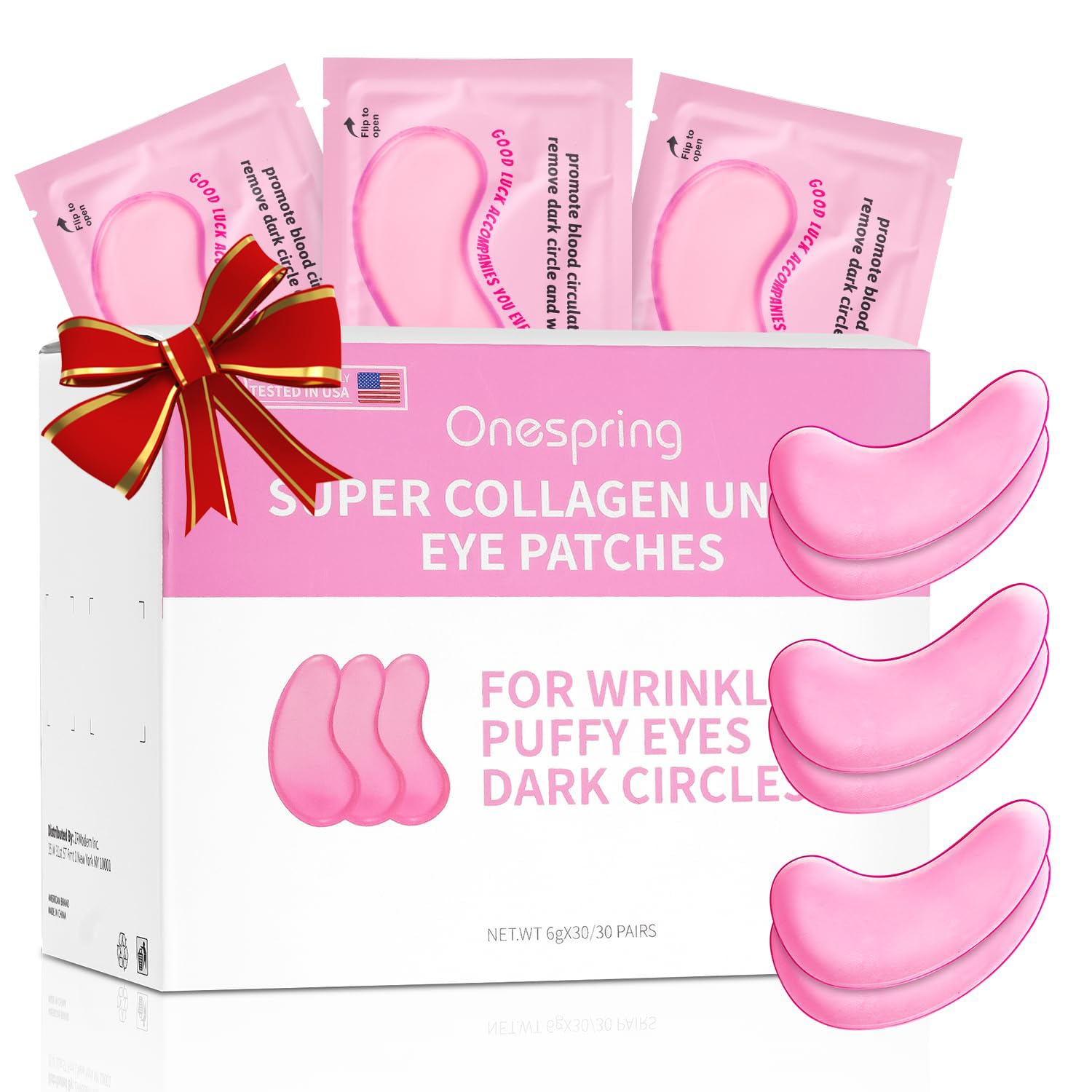 Under Eye Patches (30 Pairs) Rose Eye Mask for Puffy Eyes, Dark Circles, Eye Bag, Wrinkles – Undereye Bags, Birthday Gifts for Women – Vegan Cruelty-Free Self Care