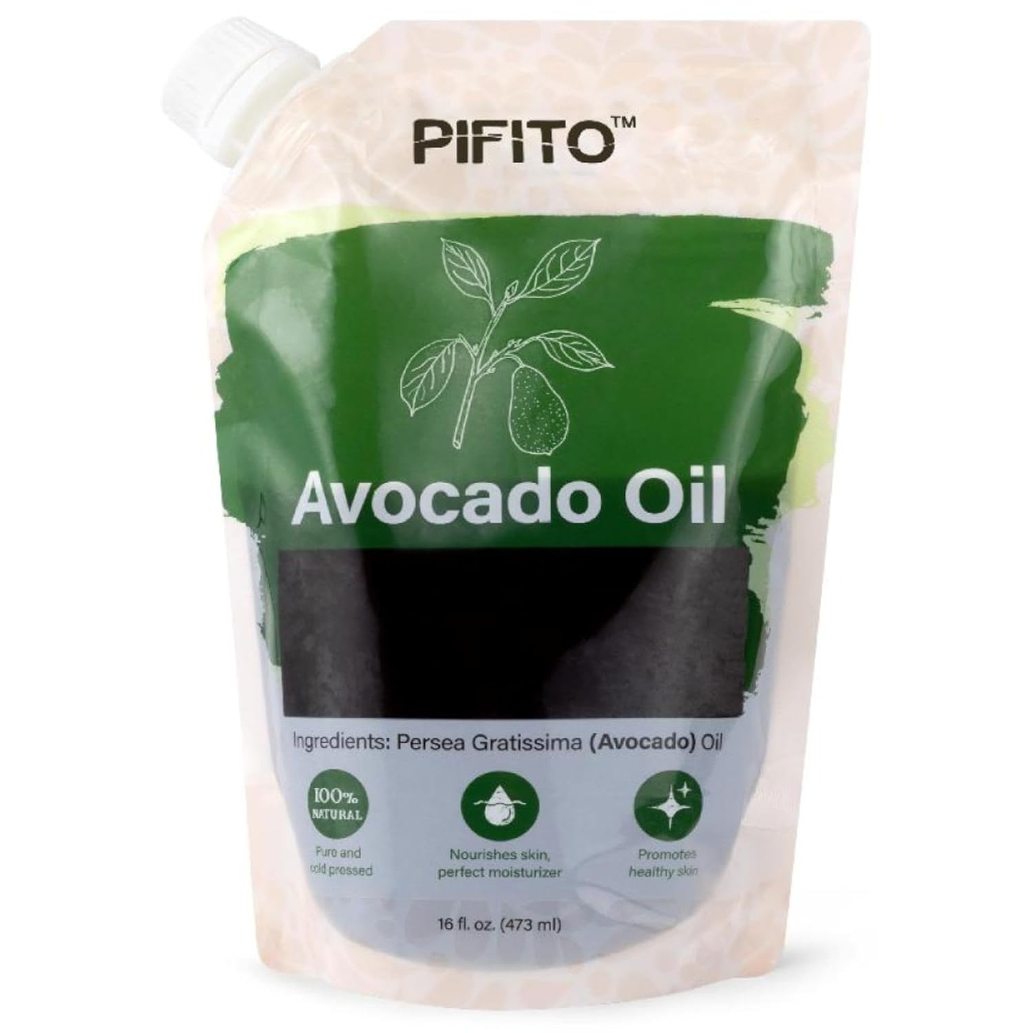 Pifito Avocado Oil (16 oz) for Soap Making │ Premium 100% Pure and Natural Carrier Oil for Essential Oils, Skin Care, Hair and Body Oil, Moisturizing Massage Oil for Aromatherapy