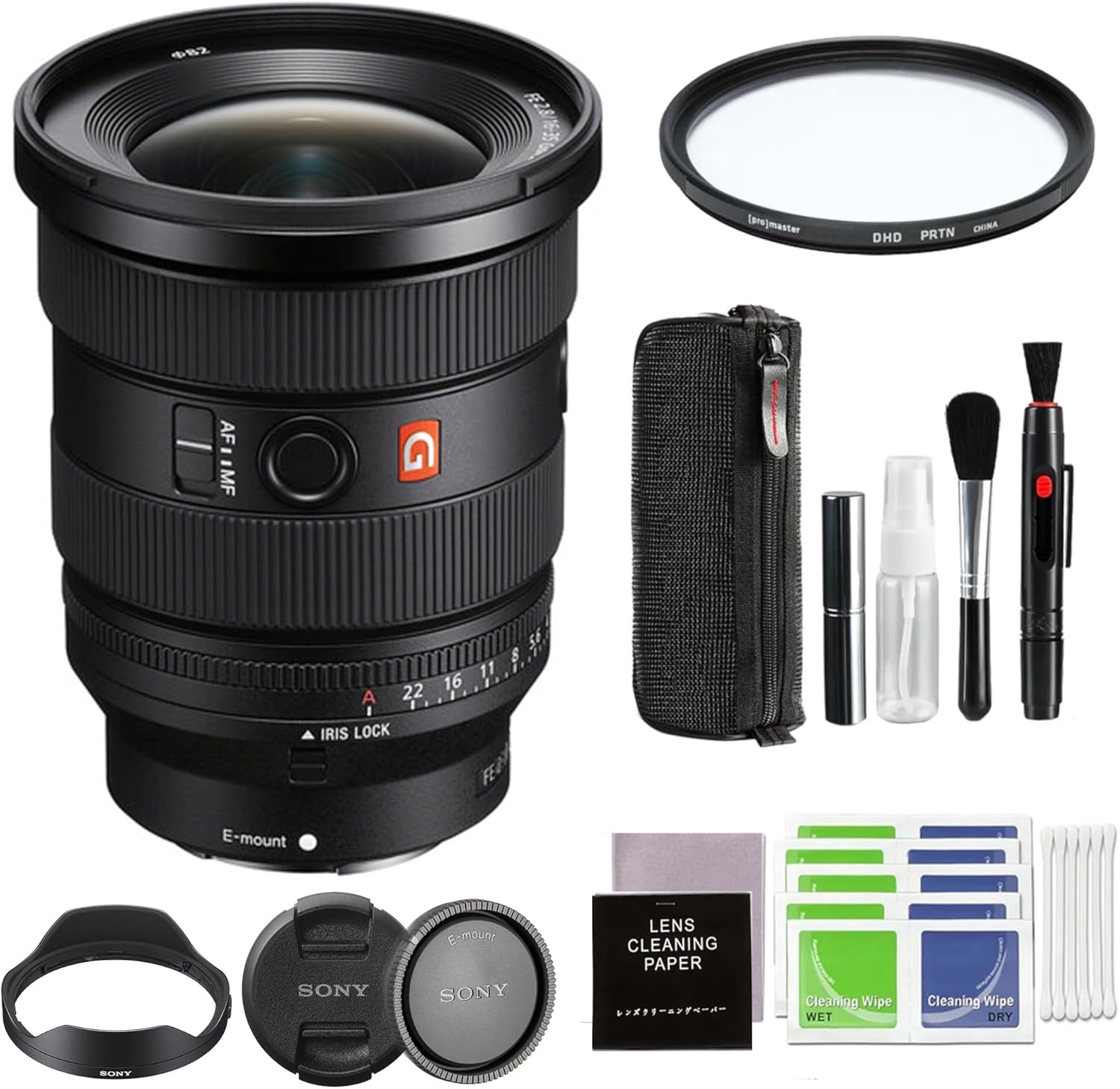 Sony FE 16-35mm f/2.8 GM II Lens Sony E (Black) with 82MM Protection -Digital HD Filter & Advanced Accessory Bundle | SEL1635GM2