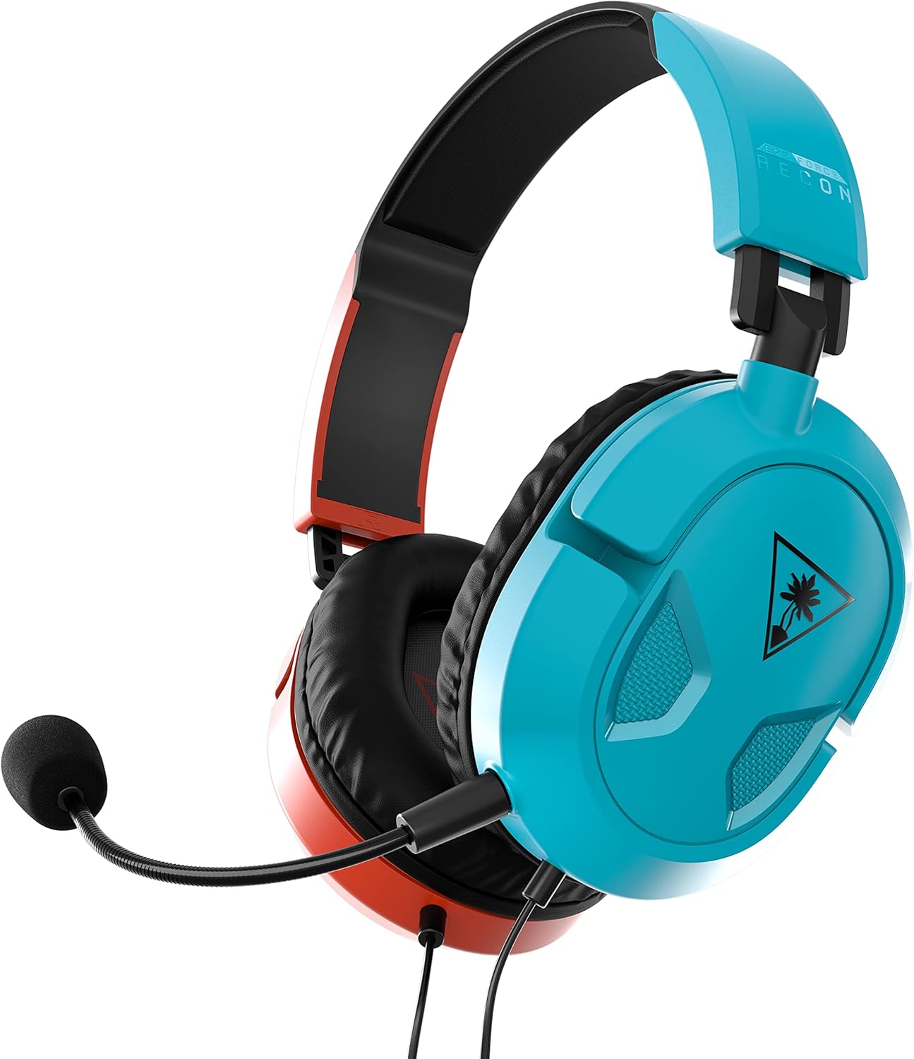 Turtle Beach Recon 50 Wired Gaming Headset – Nintendo Switch, Xbox Series X|S, Xbox One, PS5, PS4, PlayStation, Mobile & PC with 3.5mm – Removable Mic, 40mm Speakers, In-line Controls – Red/Blue