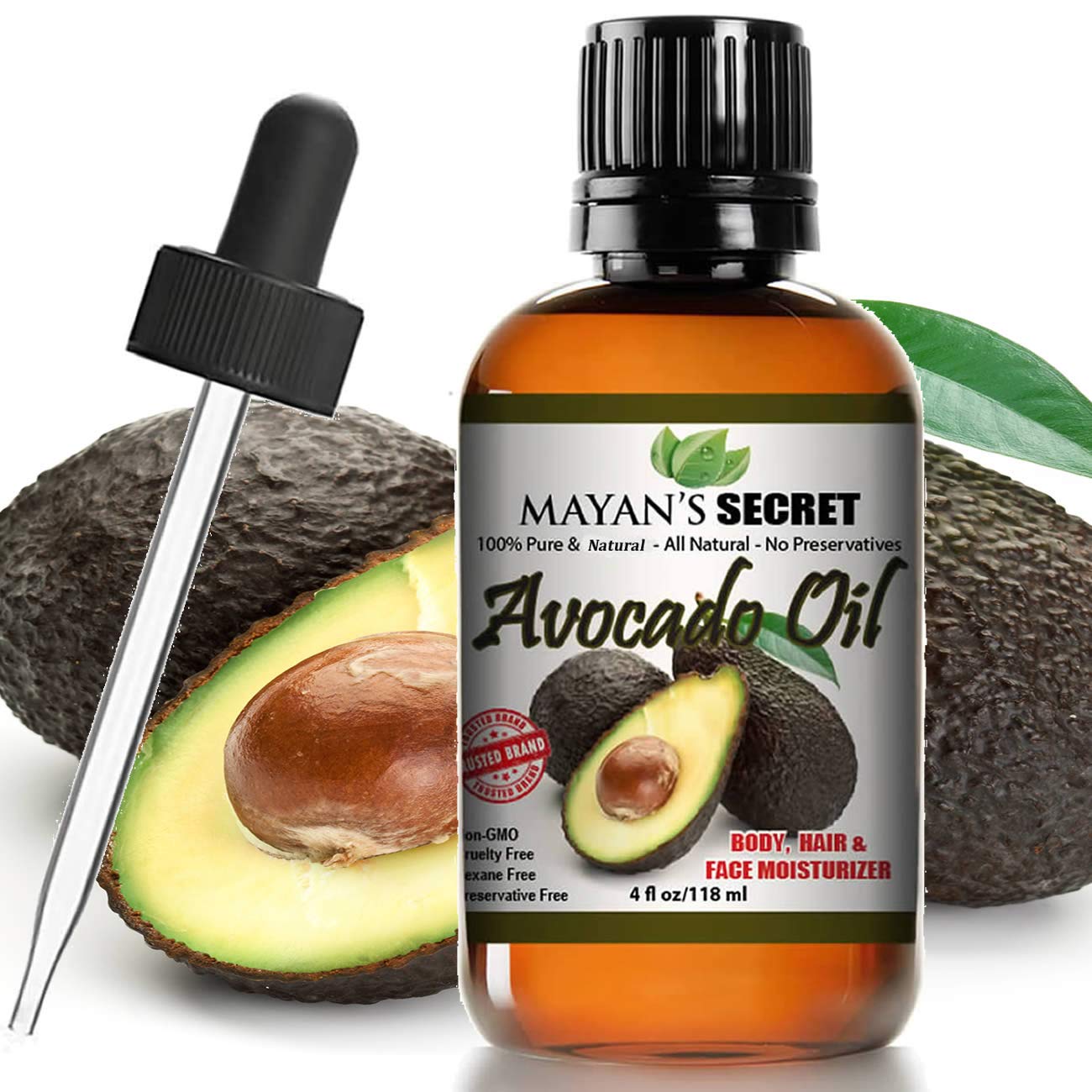 Mayan’s Secret – Avocado Oil For Hair and Skin – Natural Dry Skin Face Moisturizer – Collagen Boosting for Aging Skin Combat Fine Lines and Wrinkles