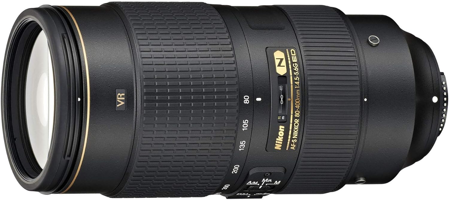 Nikon AF-S FX NIKKOR 80-400mm f.4.5-5.6G ED Vibration Reduction Zoom Lens with Auto Focus for Nikon DSLR Cameras (Renewed)