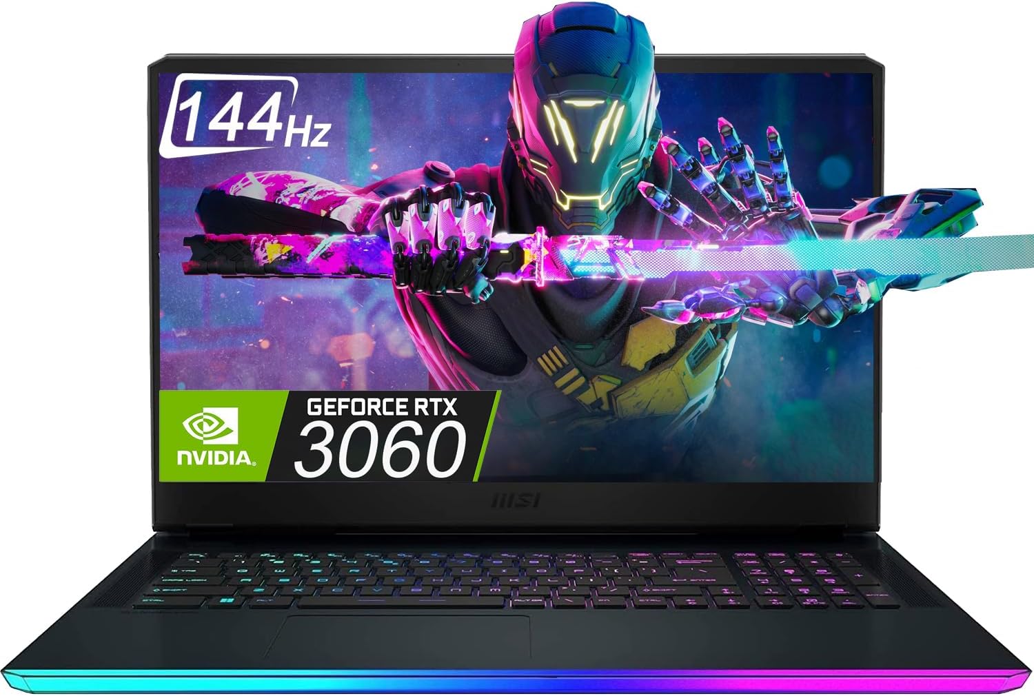 MSI Raider GE76 Gaming Laptop, Intel Core i7-12700H, GeForce RTX 3060 6GB, 17.3″ 144Hz FHD Display, 64GB DDR5, 2TB NVMe SSD, Thunderbolt 4, FHD Webcam, RGB Backlit, WiFi 6, IST Cable, Win 11 Home