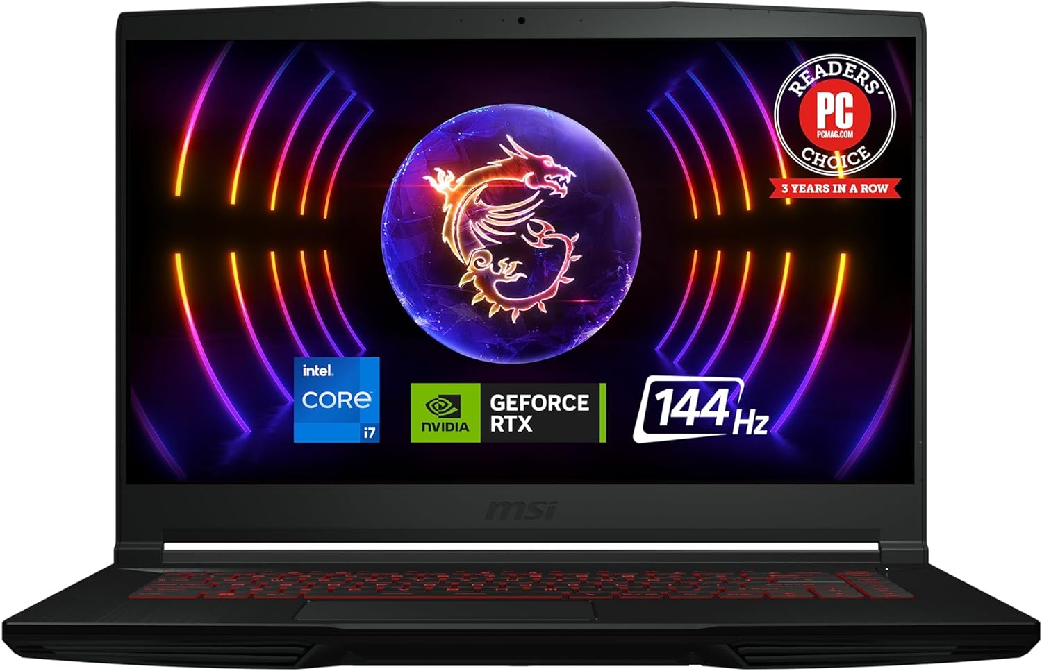 MSI Thin GF63 15.6″ 144Hz Gaming Laptop: 12th Gen Intel Core i7, NVIDIA GeForce RTX 4050, 16GB DDR4, 512GB NVMe SSD, Type-C, Cooler Boost 5, Win11 Home: Black 12VE-066US