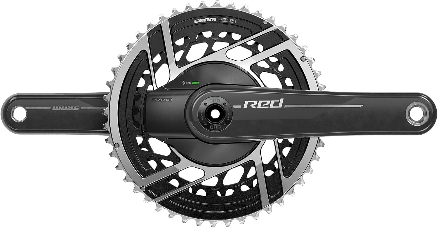 SRAM RED AXS Power Meter Crankset – 170mm, 2X 12-Speed, 50/37t, 8-Bolt Direct Mount, Dub Spindle Interface, Natural