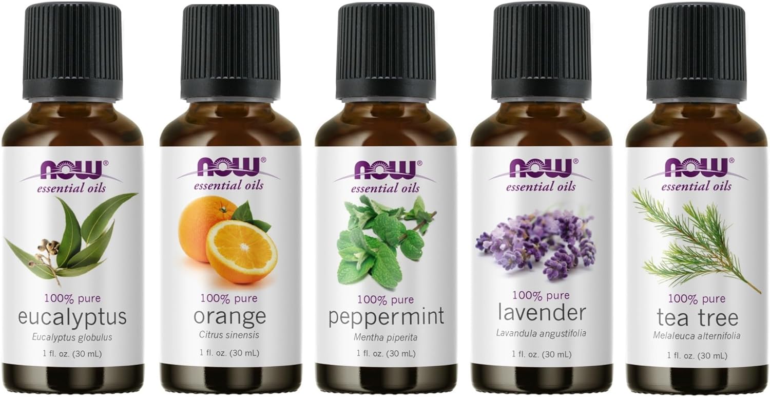 Now Foods Essential Oil, 5-Pack Variety Sampler, 1 Ounce