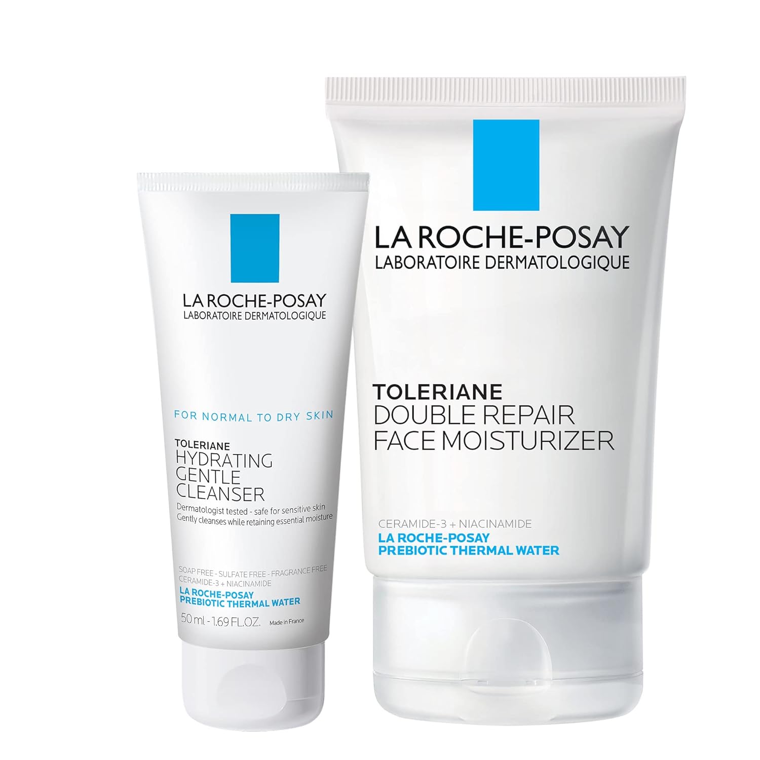 La Roche-Posay Toleriane Double Repair Face Moisturizer | Daily Moisturizer Face Cream with Ceramide and Niacinamide for All Skin Types | Oil Free | Fragrance Free