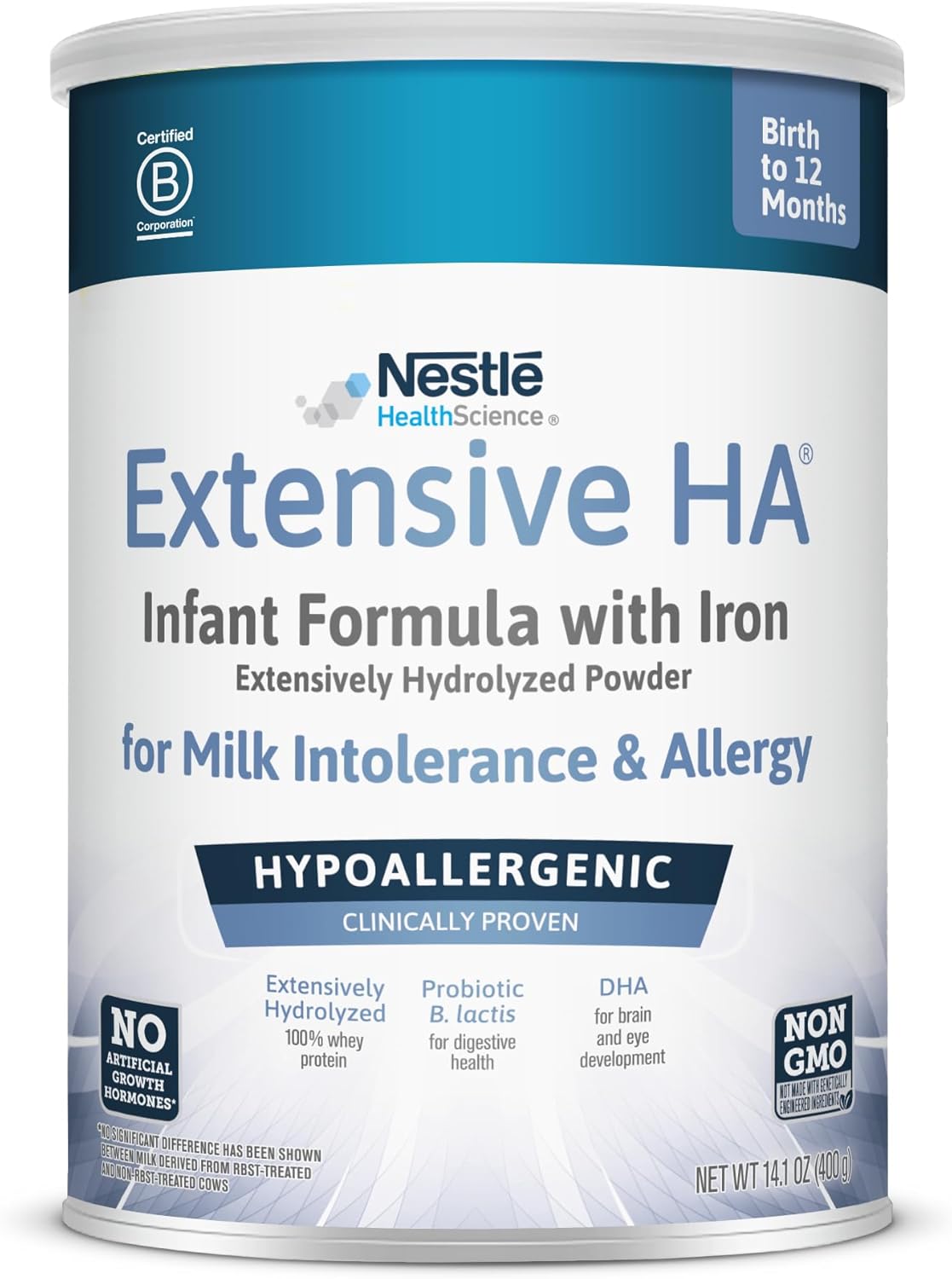 Extensive HA® Hypoallergenic Infant Formula with Iron, DHA & Probiotics, 14.1 oz