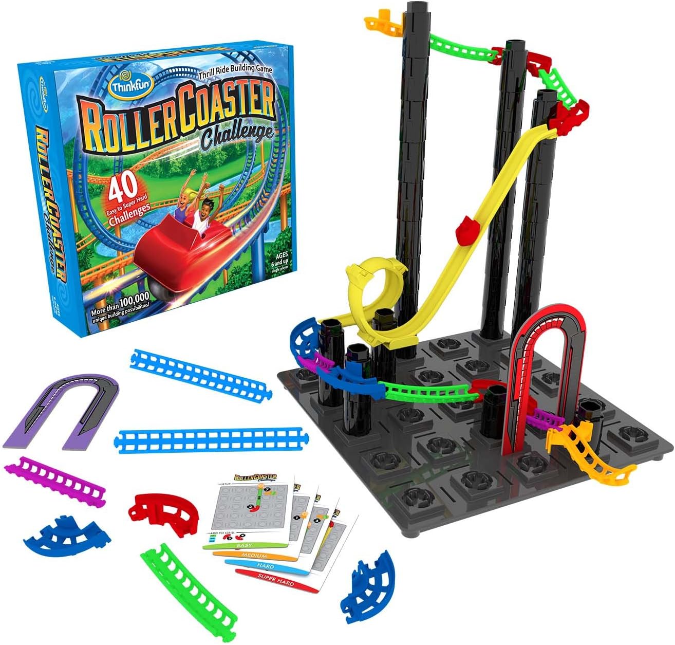 ThinkFun Roller Coaster Challenge – STEM Educational Toy and Building Game | Promotes Engineering Skills | Award-Nominated | Ideal Gift for Boys and Girls Aged 6+