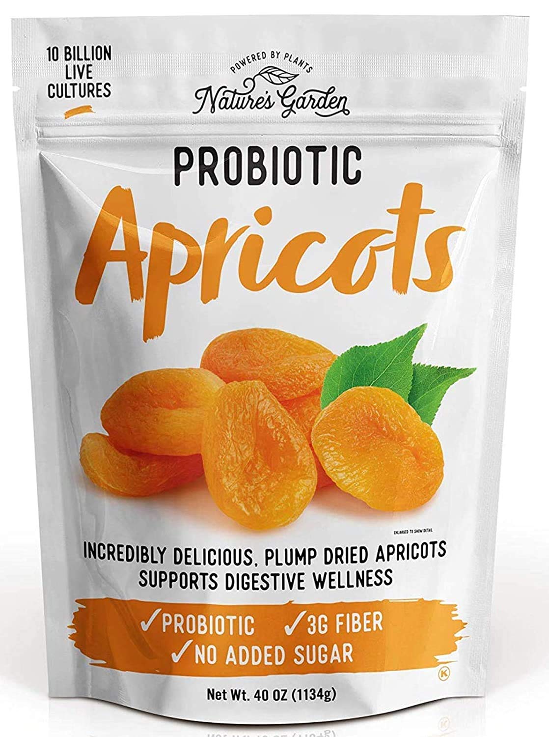 Nature’s Garden Probiotic Apricots – Probiotic Dried Fruit, Plump Dried Apricots, Gluten-Free, Dairy-Free, Vegan – Bulk 40 Oz Bag (Pack of 1)